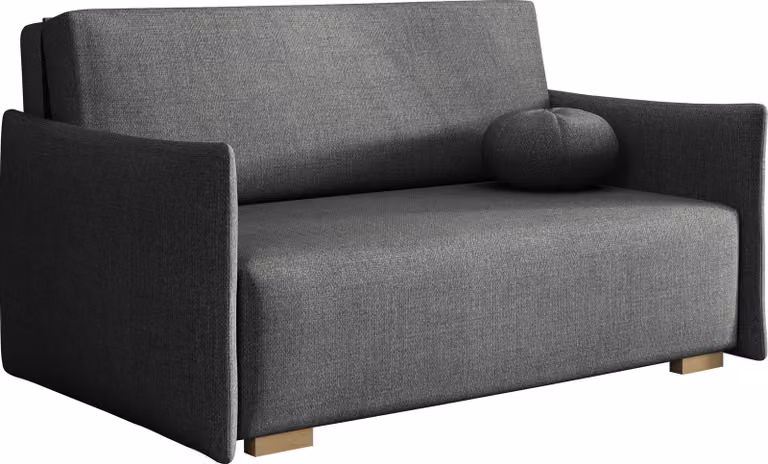 MIRJAN24 Divano Viva Glov III, divano letto con contenitore e funzione letto, piedini in legno, cuscini inclusi, 3 posti (colore: Soul 18)