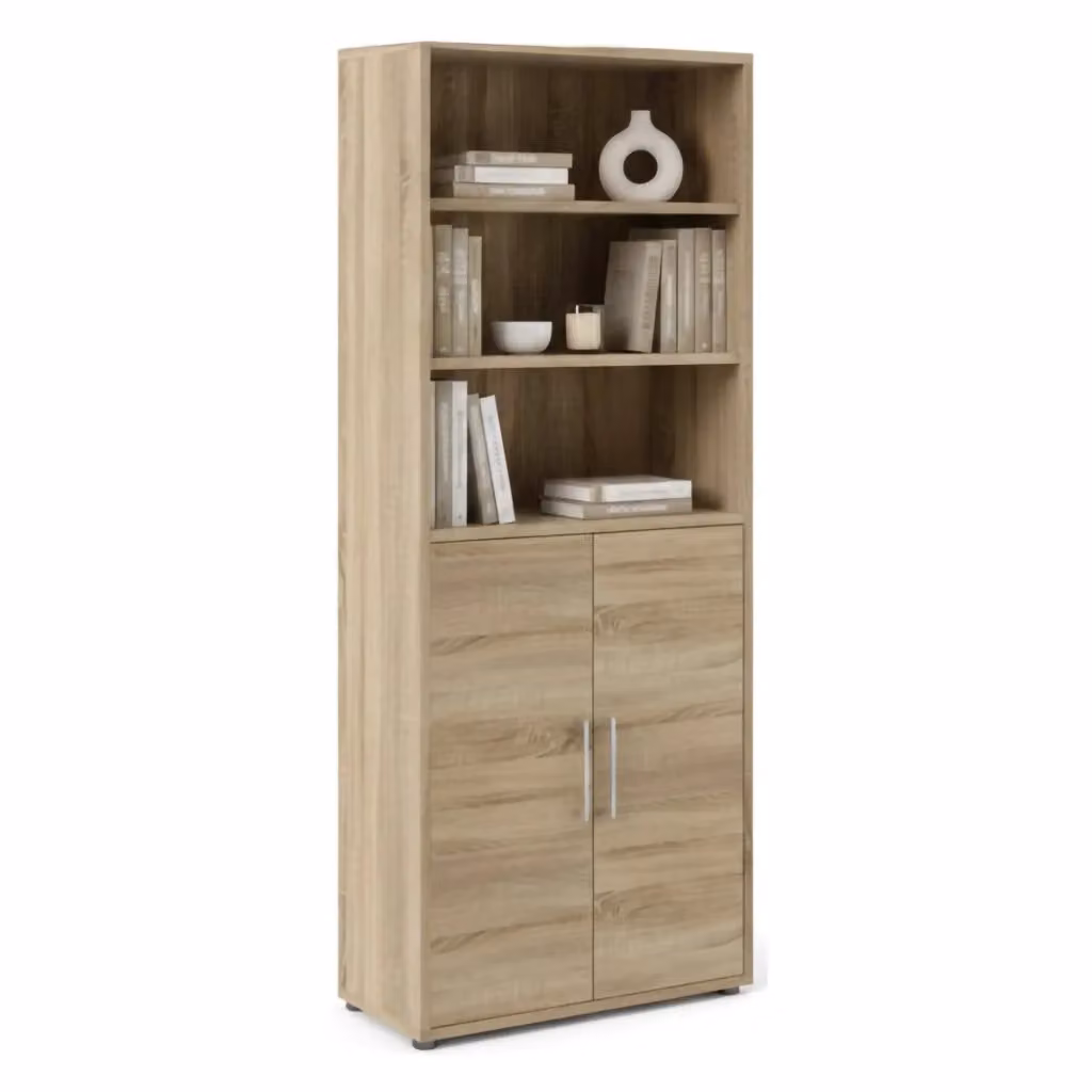 Credenza Valsesia DMORA in legno rovere marrone opaco per sala da pranzo L: 89 cm, P: 40 cm, H: 222 cm – 2