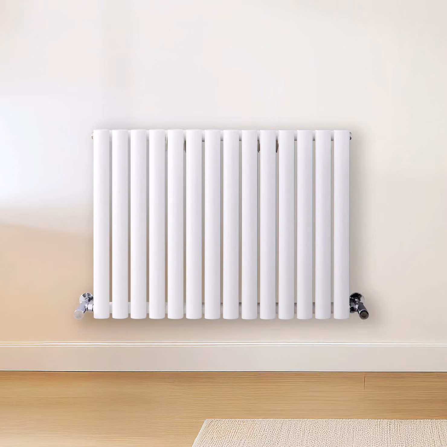 Radiatore Orizzontale Design Bianco 600x826mm 620W - Stile Moderno - Alta Resa - Revive