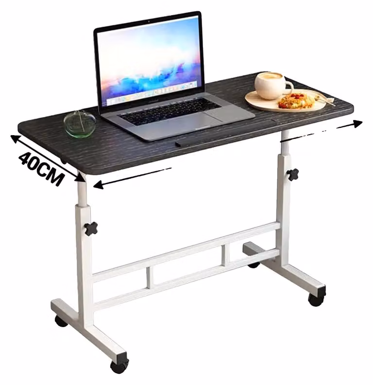 Scrivania in piedi, regolabile in altezza, postazione di lavoro mobile, nero - 60 x 40 cm