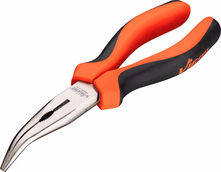 Pinza a becchi piatti angolata VIGOR V6503-200 Lunghezza: 200 mm