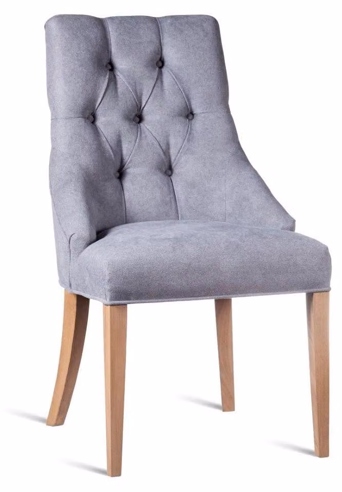 Chesterfield Lehnstuhl Design Stuhl Stoff Stühle Polster Luxus Sessel Esszimmer