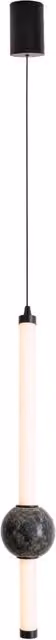 Lampada a sospensione cilindrica LED Maxlight nera con luce bianco caldo da 10W