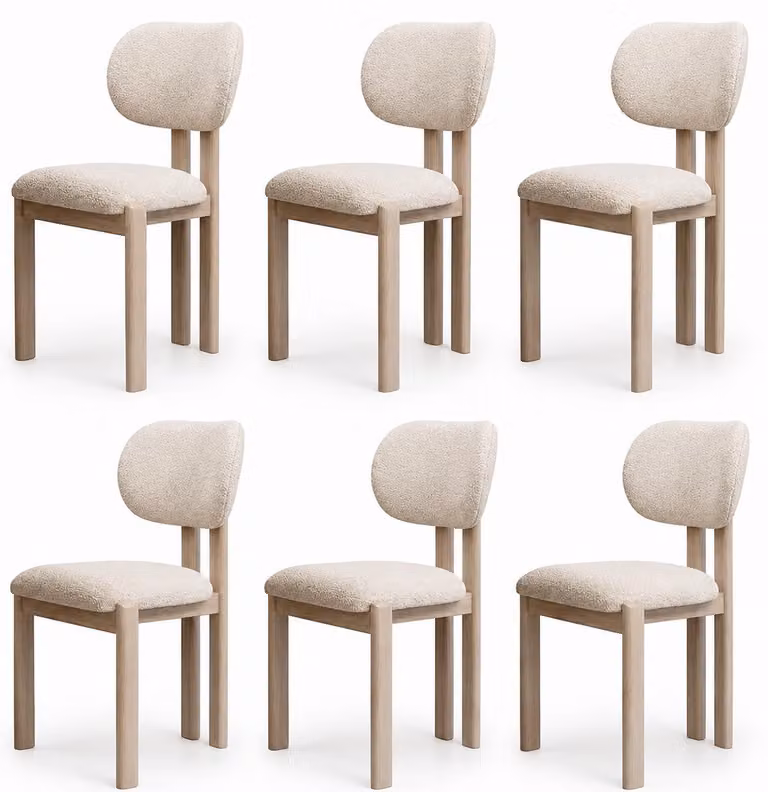 Eleganti sedie, 6 pezzi, con imbottitura di alta qualità e design raffinato