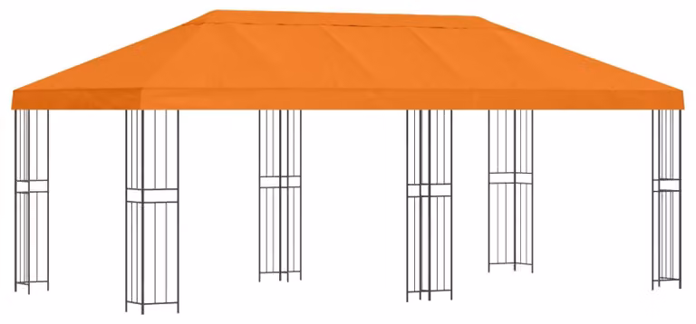 Gazebo con pareti laterali 6 x 3 m Arancione