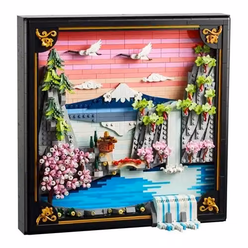 LEGO Art Paesaggio giapponese con ciliegi fioriti, set di costruzioni multicolore con 1892 pezzi – 3