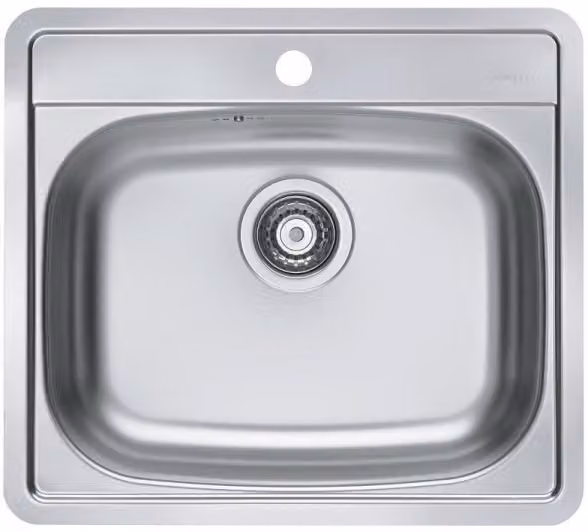 Lavello in acciaio inox ALVEUS More 10 Natur 560x500x0,6 mm 1106813