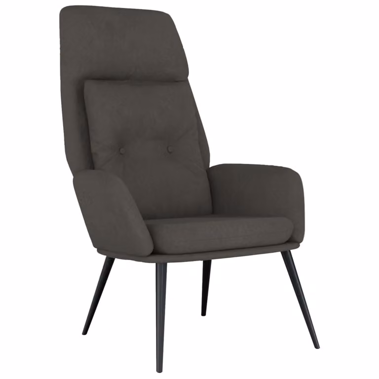SYFAX™ Poltrona Reclinabile Grigio Scuro in Pelle finta Scamosciata