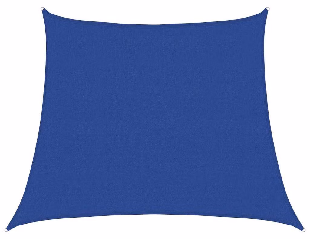 Telo in tessuto polietilene ad alta densità (HDPE), forma trapezoidale, colore blu, peso 160 g/m², dimensioni 3/4 x 3 metri