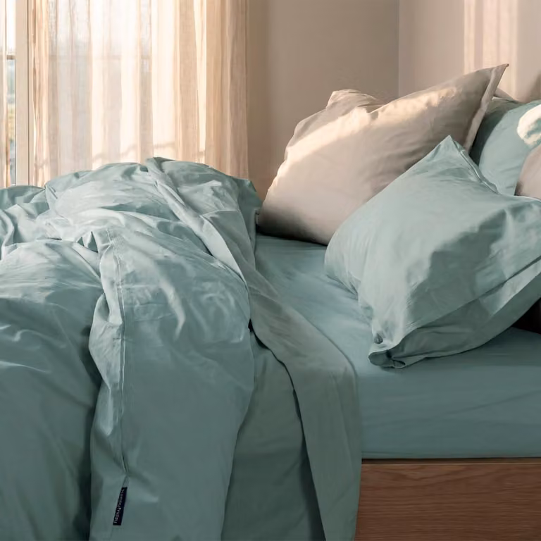 HappyFriday BASIC menta copripiumino per materasso singolo 200 x 200 cm 28 x 4 x 38 cm