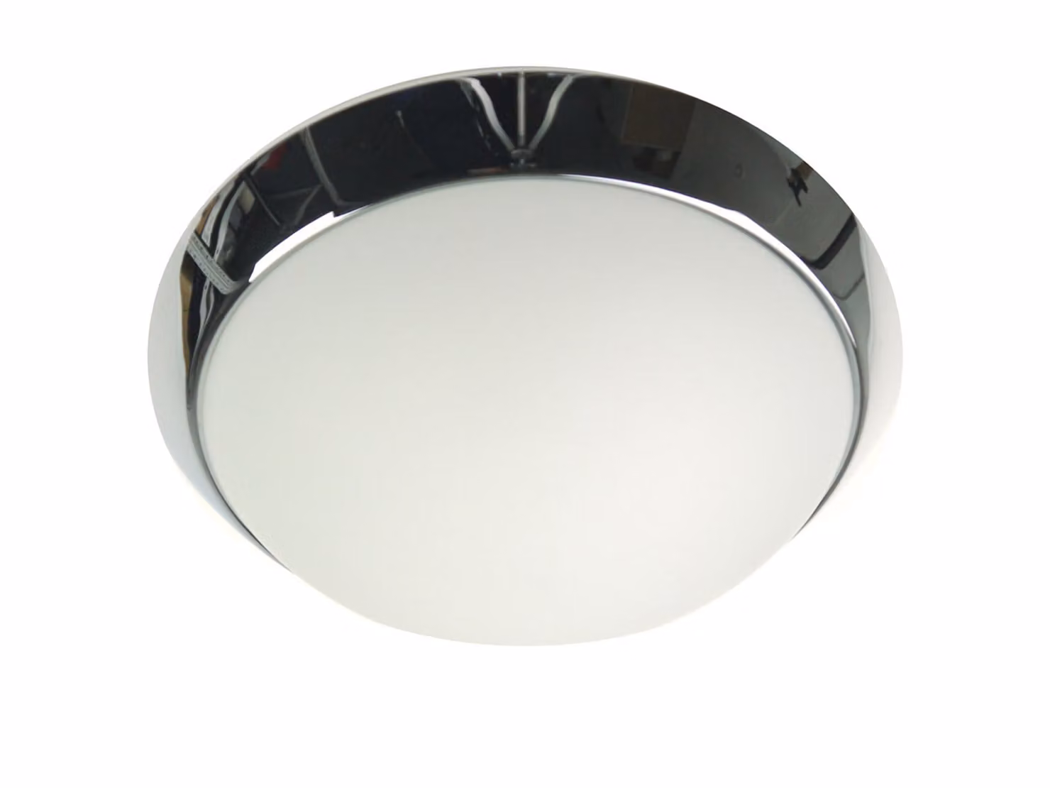 Niermann LED 8W, plafoniera con vetro opalino opaco, cromata, 25 cm, luce bianca calda, Germany