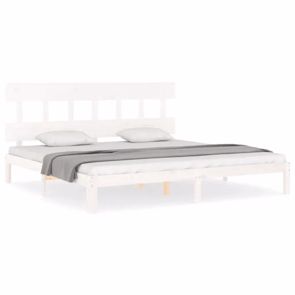 Giroletto vidaXL in legno massello di pino bianco senza materasso 200x200 cm – 2