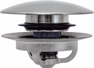 Valvola PUSH-OPEN, acciaio inox spazzolato