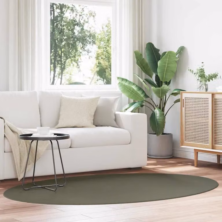 Tappeto moderno vidaXL HUARTE Verde, Lavabile e Antiscivolo, 140 x 200 cm, 100% Poliestere
