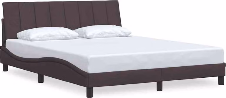 Giroletto senza Materasso Hanko Marrone Scuro 160x200 cm Tessuto