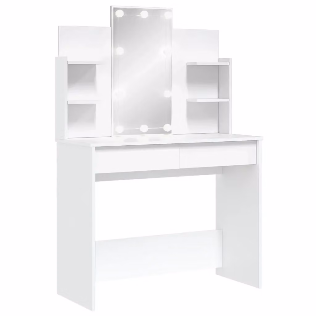 Toeletta Hollywood con Luci LED bianca vidaXL L: 96 cm, P: 40 cm, H: 142 cm – 2