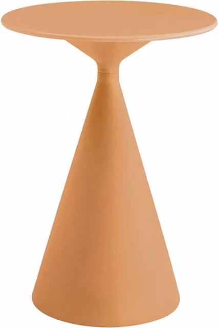 Tavolo da giardino rotondo Habitat arancione con finitura opaca, Diametro: 80 cm, Altezza: 112 cm – 1