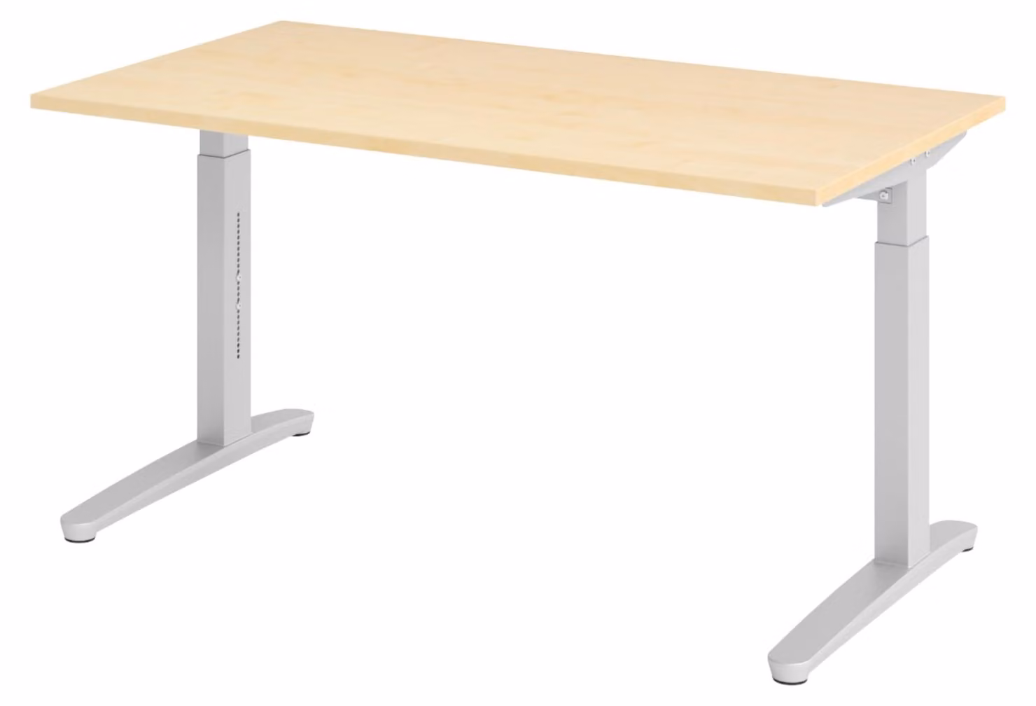 Scrivania bümö Serie XB - Finitura: acero, struttura: argento, dimensioni: 140 x 80 cm