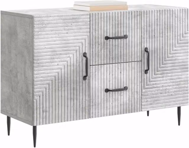 Credenza | Madia | Buffet da pranzo | Armadio da pranzo Grigio Cemento 89 x 34,5 x 60 cm Legno ingegnerizzato