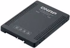 Box esterno QNAP per hard disk 2.5 pollici SATA e M.2 NVMe, colore nero, modello QDA A2MAR