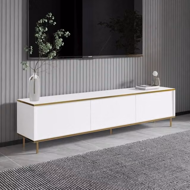 Sassello, Mobile Porta tv 3 Ante, 180x35x45h cm Bianco