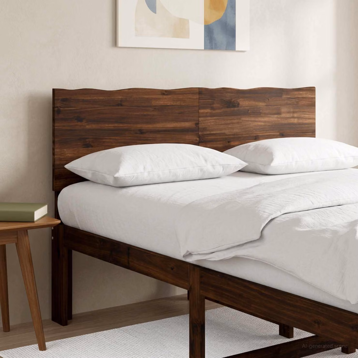 Testiera per letto vidaXL ROSTOCK in legno massello di acacia, Marrone, 140 x 200 cm