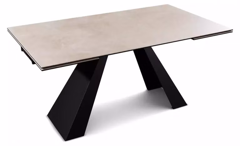 FURNLUX Tavolo da pranzo Salvadore, nero, 160 cm / Colore principale: / Dimensioni: