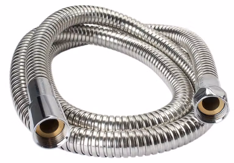 Tubo doccia in metallo Dönges, Ø 12 mm, attacco 1/2" x 1/2", lunghezza 1,5 m