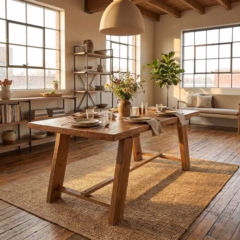Milani Home - Tavolo in legno di mango cm 200 l x 100 p x 76 h