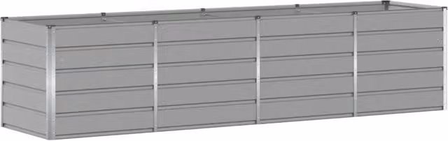 Fioriera moderna in acciaio grigio chiaro per interni ed esterni L: 240 cm, P: 80 cm, H: 75 cm – 1