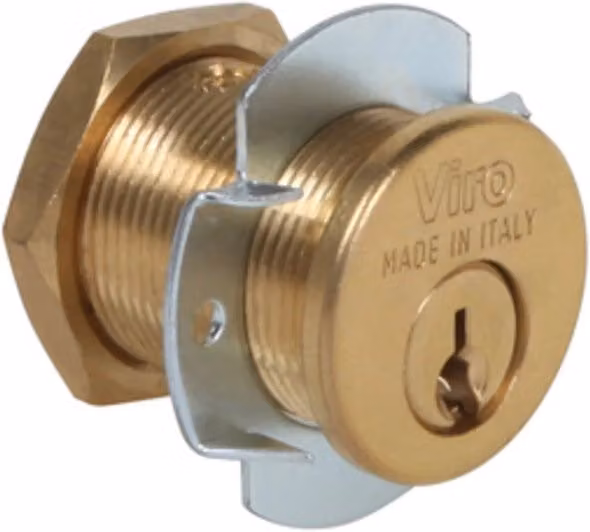 Set di 12 serrature universali Viro 1054 in ottone color oro da 26 mm