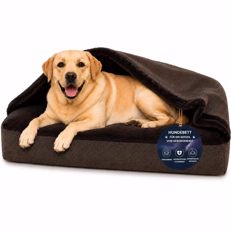 Cuccia ortopedica per cani tipo tana, che allevia le articolazioni XL 100 × 80 cm, marrone