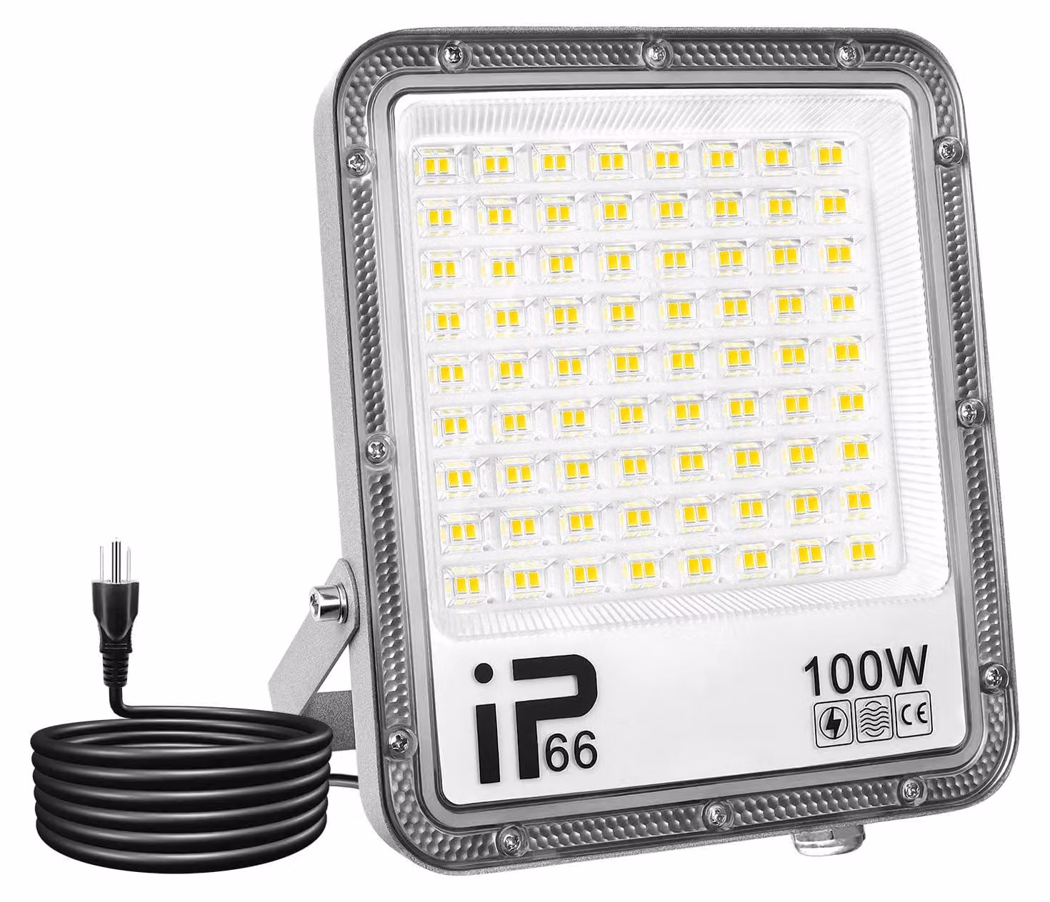 Faretto a LED da 100W, 10000 lumen, grado di protezione IP66, luce bianca fredda, con spina
