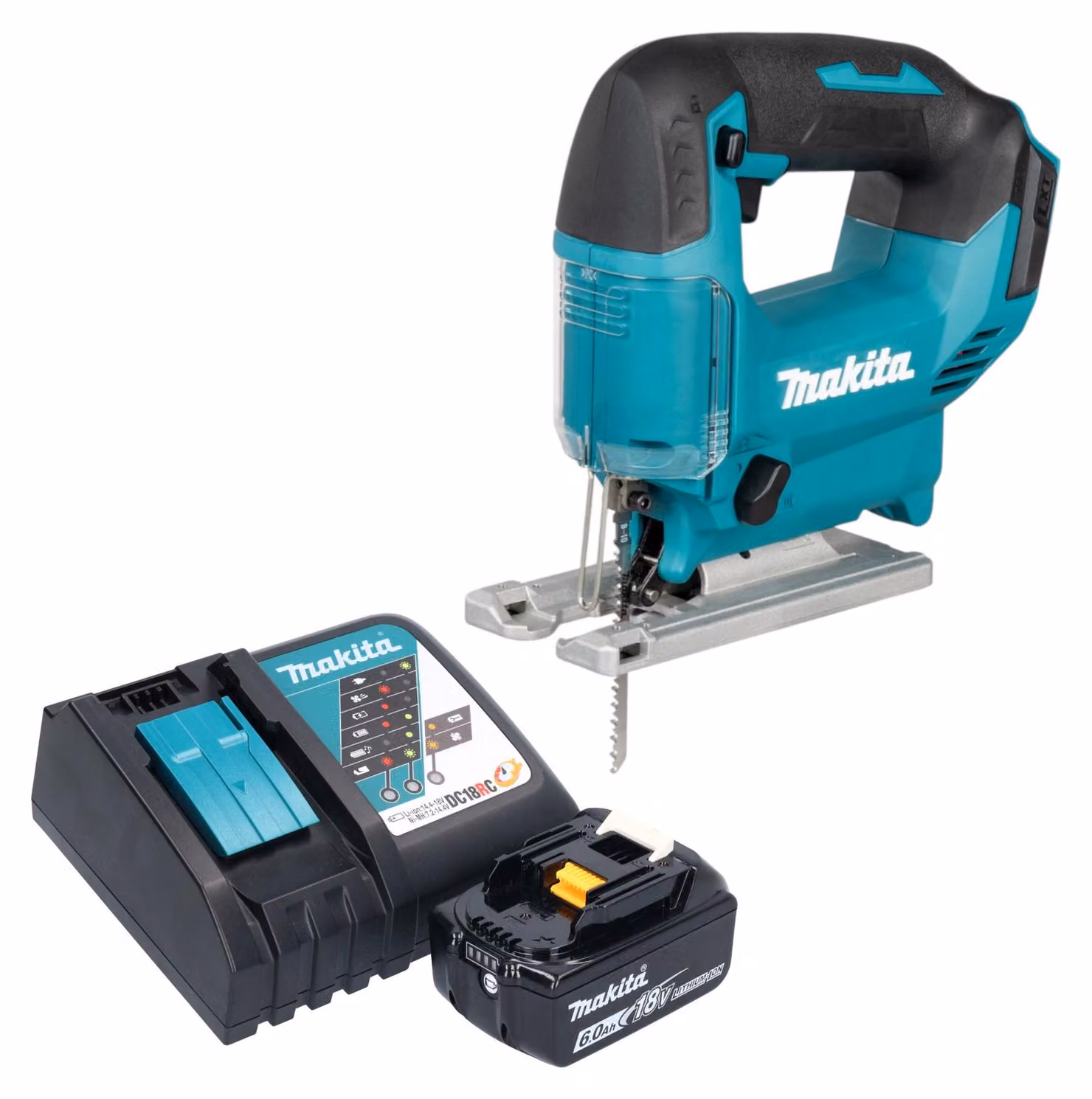 Seghetto alternativo a oscillazione Makita DJV 186 RG1 18 V + 1x batteria 6,0 Ah + caricabatterie
