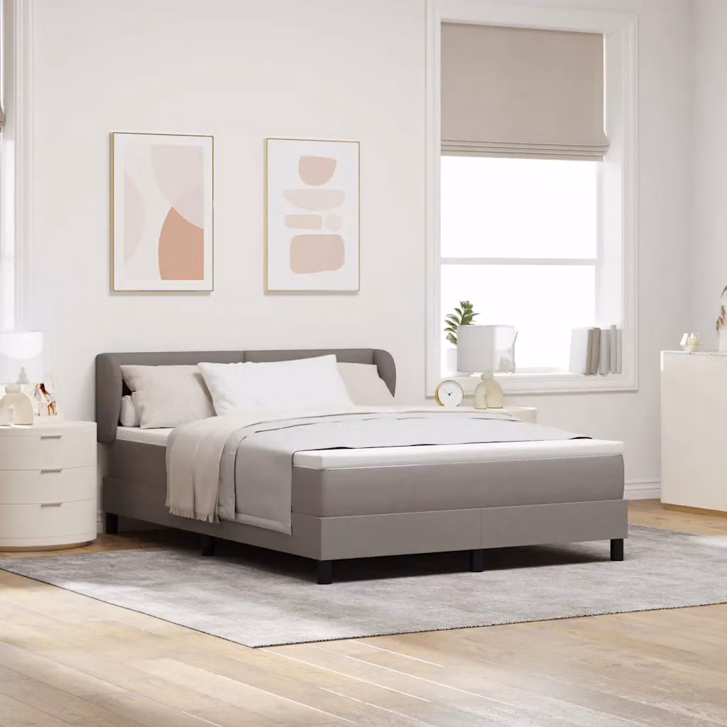 vidaXL Letto a molle Talpa con testiera in tessuto, L/P/H: 140 x 200 x 88 cm