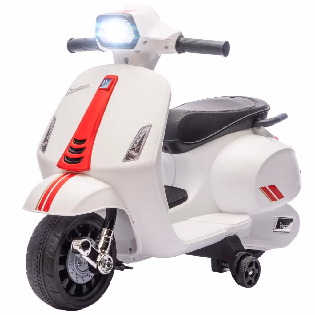 Moto Elettrica Vespa Zephmum per Bambini 2-4 Anni Bianco – 2