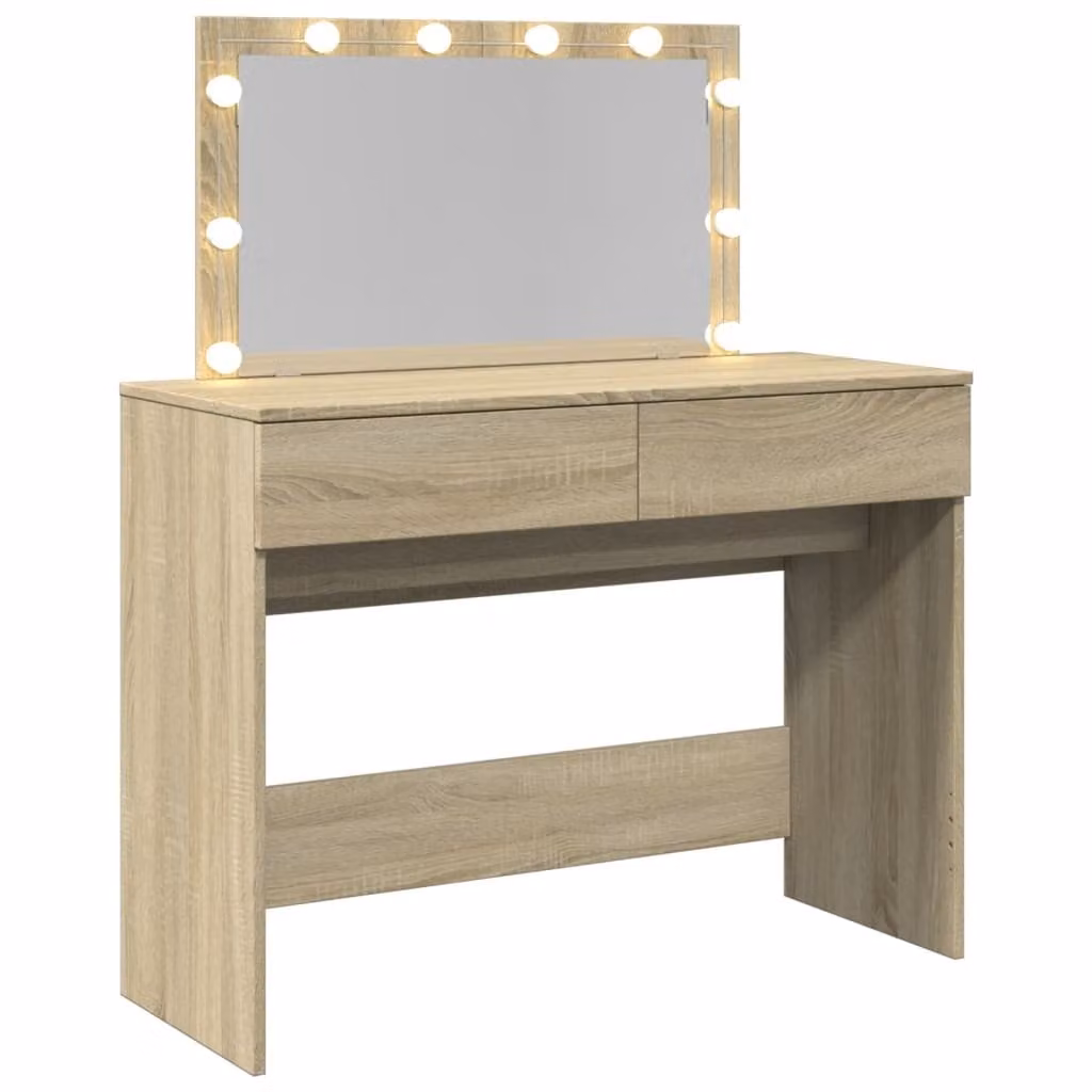 Toeletta con LED Rovere Sonoma 100x40x120 cm
