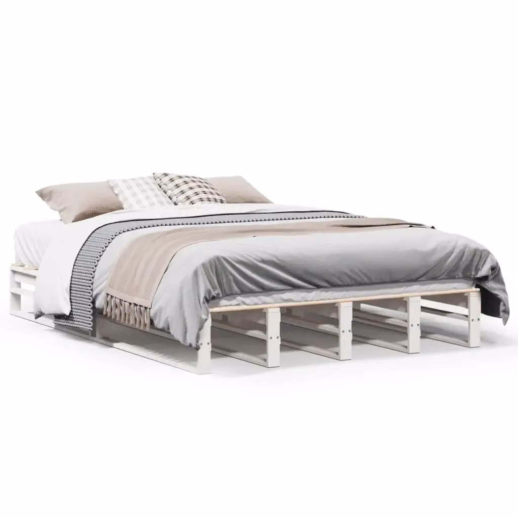 Struttura Letto Design Mania in Legno Massello di Pino Bianco L/P/H: 150 x 200 cm – 2