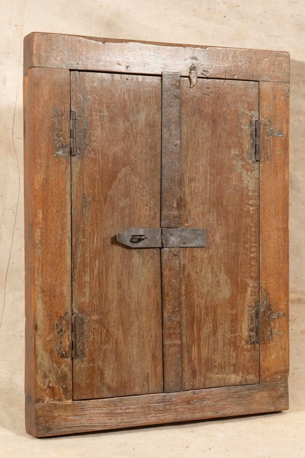 Telaio interno per porta, in legno di teak, dimensioni 45,5 x 4,5 x 60,5 cm, 1 pezzo