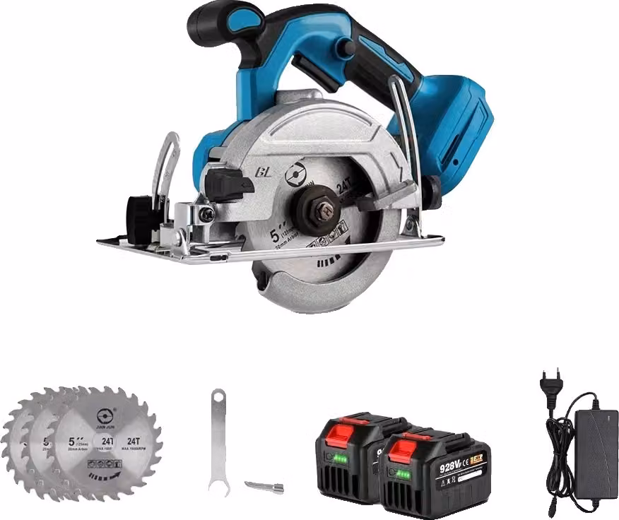 Sega circolare elettrica, alimentata a batteria da 18 V, motore brushless da 11000 giri/min, batteria da 2.928 VF
