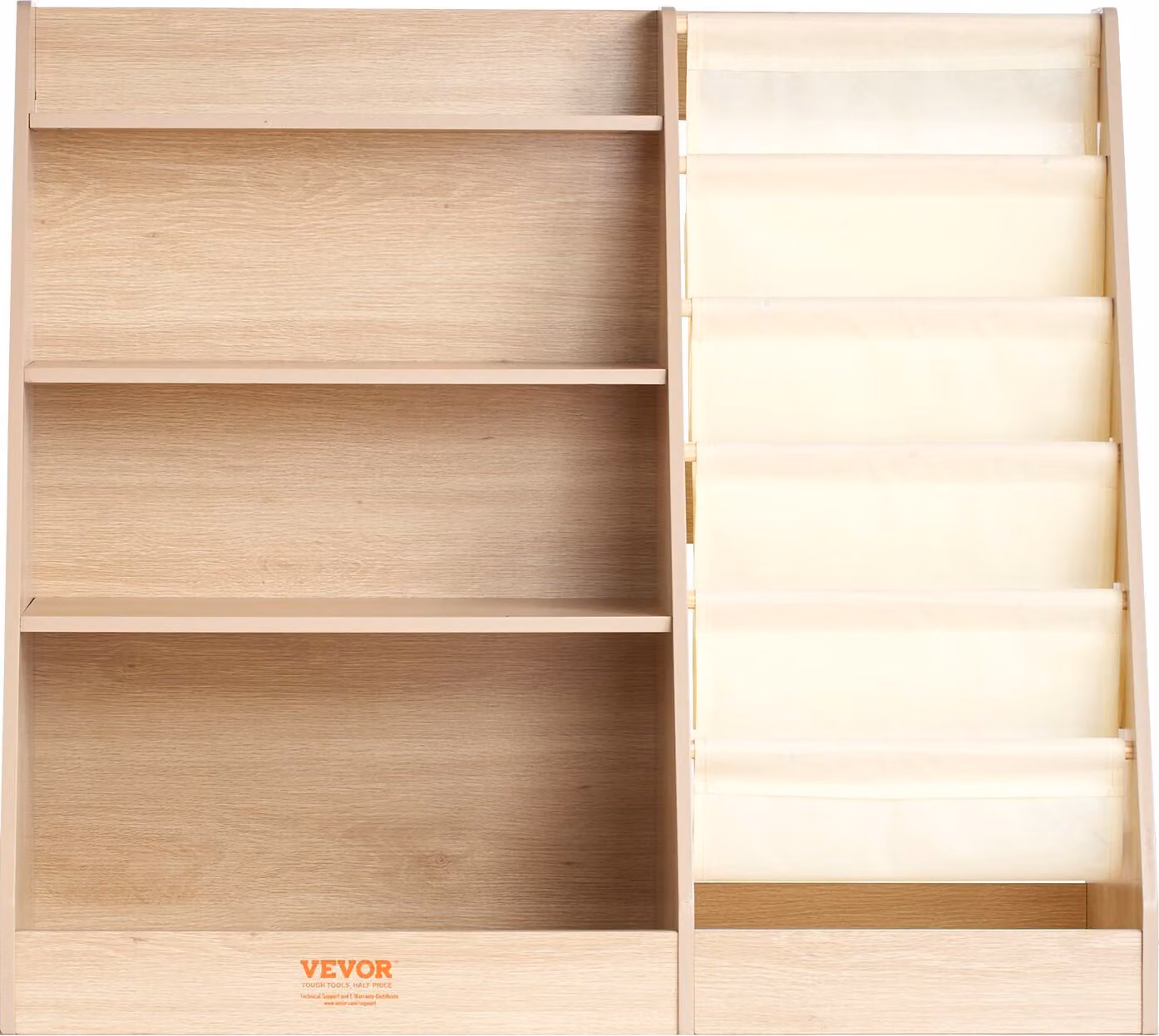 libreria in legno per bambini a 4 livelli, libreria a sei livelli, scaffale per bambini, mobile organizzatore di libri e giocattoli, per la camera dei bambini, la stanza dei giochi, l'asilo