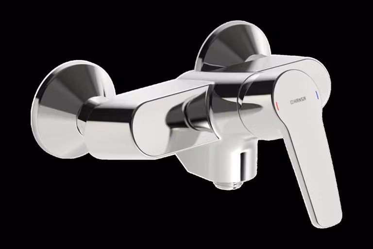 Badewanne Armatur Brause Mischbatterie Wandaufbau HANSAPINTO THERMO COOL