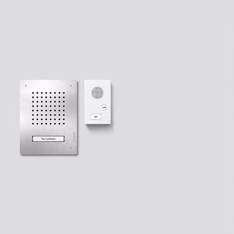 SIEDLE & SÖHNE Set audio Siedle SET CLAB 850-1 E/W Siedle Classic acciaio inox/bianco