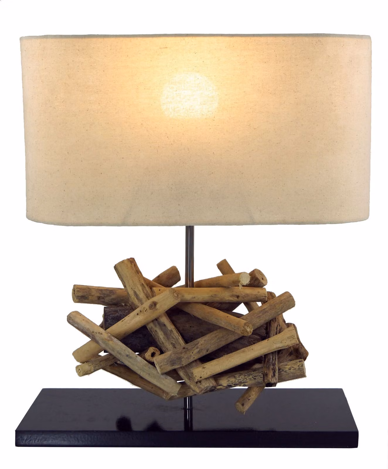 Lampada da tavolo altezza 42cm lampada da tavolo in legno lampada in legno di teak decorazione da tavolo