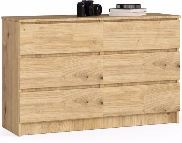Cassettiera AKORD K120 Quercia Artisan 120 cm 6 cassetti 120x40x77 cm