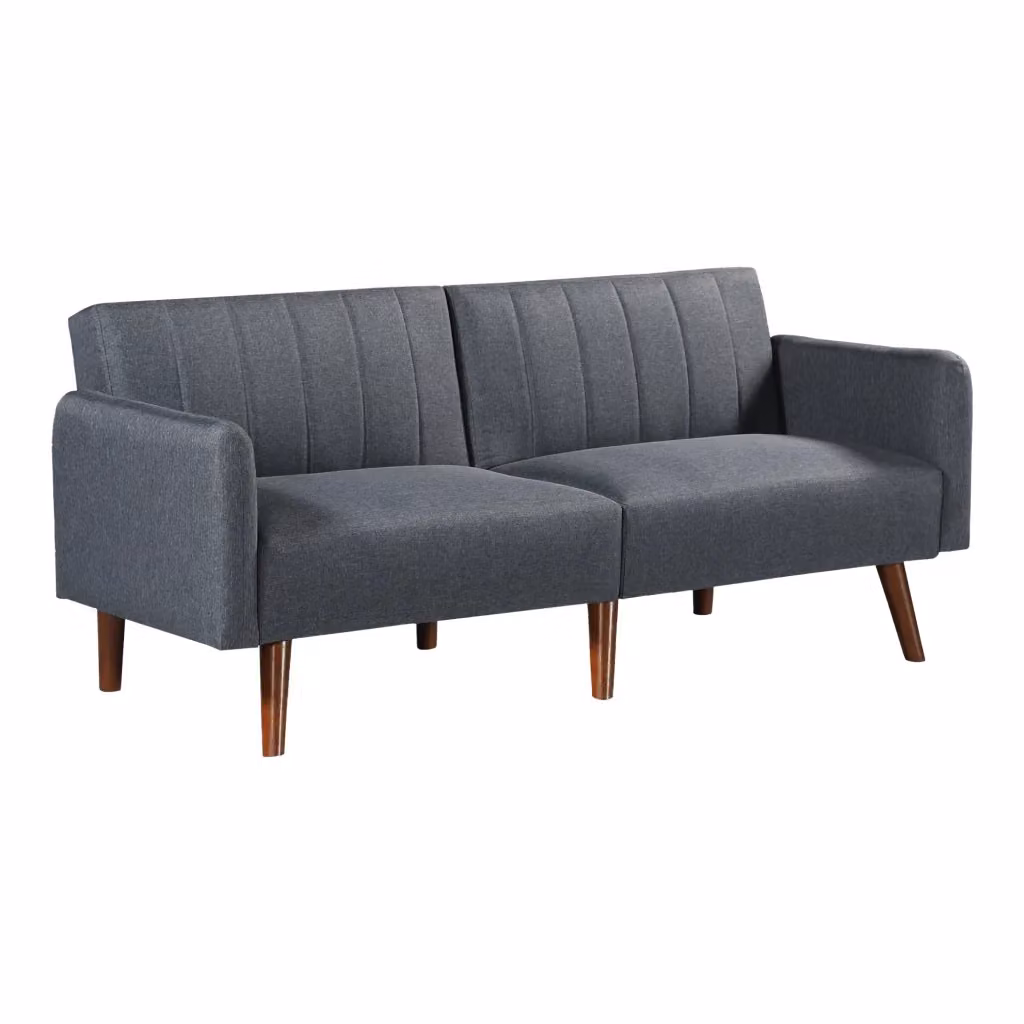 Divano Letto Malå en.casa Reclinabile con Poggiatesta Regolabile e Zona Riposo, Grigio, L: 157 cm, P: 89 cm – 2