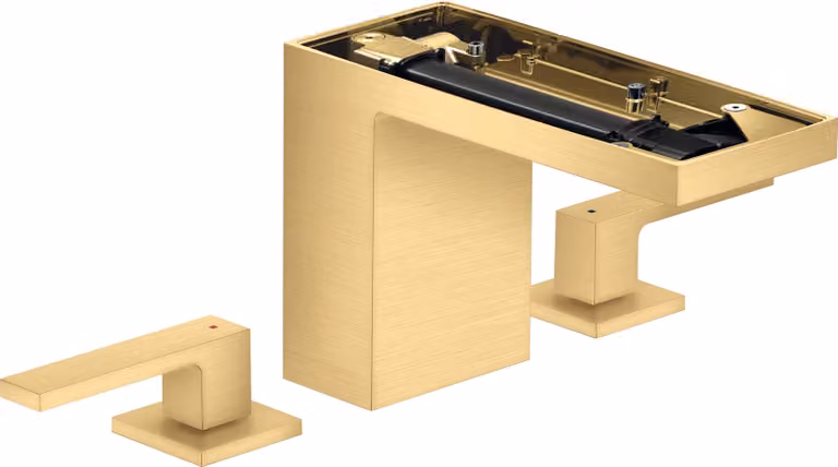 hansgrohe AXOR MyEdition Mitigeur de lavabo 3 trous 110, avec vidage Push-Open, sans plaque, saillie 150mm, 47072250, 47072250
