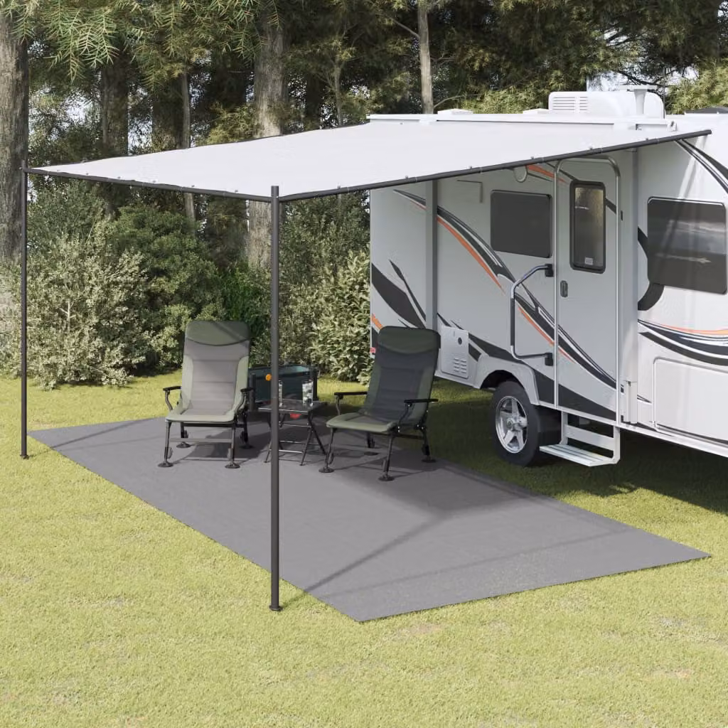 Tappeto da tenda vidaXL antracite, resistente ai raggi UV e antiscivolo, L: 5,5 m x P: 2,5 m