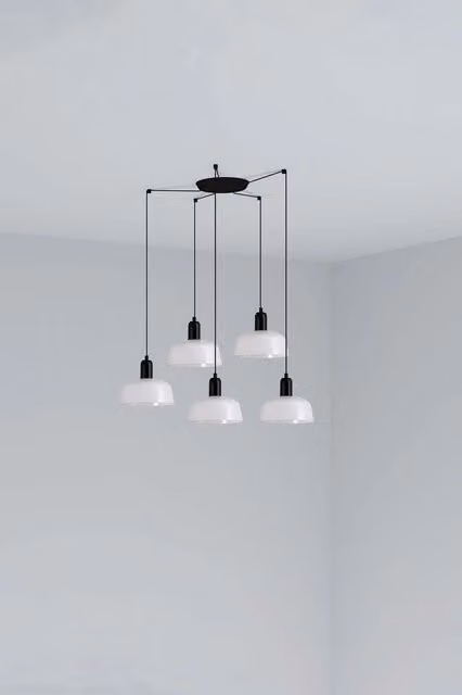 TATAWIN S metallo 5L Lampada a sospensione bianca