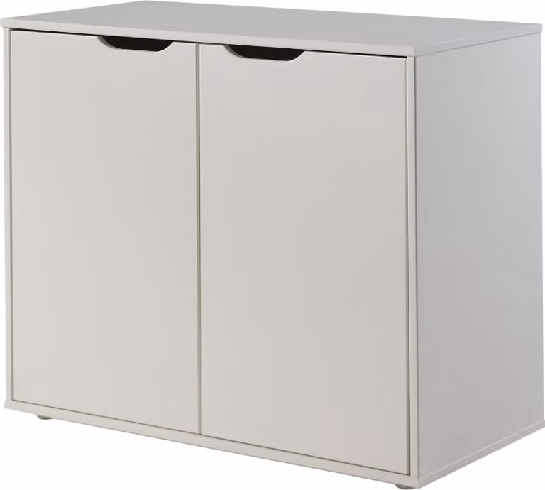 Cassettiera Kassidy 86x72x43 Cassettiera ad ante in MDF bianco